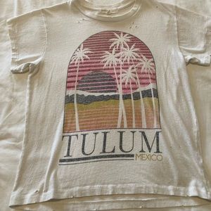 Billabong Sincerely Jules Perfect Boy Tulum White Distressed Graphic Tee - XS